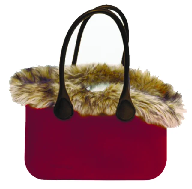 Сумка Croci Mademoiselle Redwine для кошек и собак, искусственный мех, бордовый, 40×28×20 см