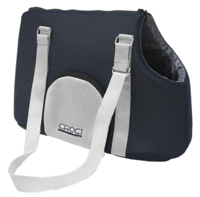 Сумка-переноска Croci Odette для кошек и собак мелких пород, текстиль, синий, 40×20×30 см