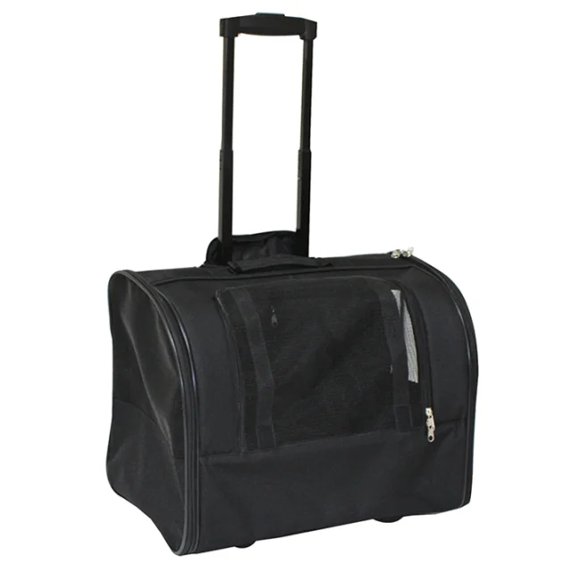 Сумка Croci Trolley Jolie для кошек и собак мелких пород, на колесиках, чёрный, 44×28×33 см