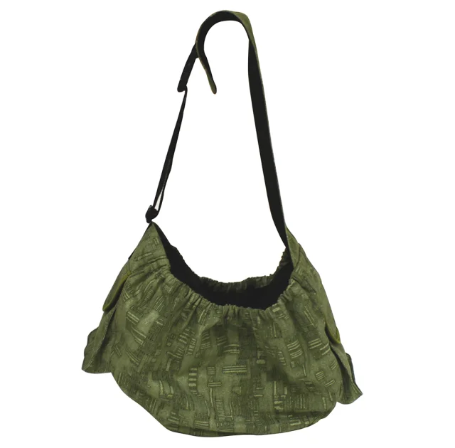 Сумка-гамак Croci Leisure для собак и кошек, текстиль, зелёный, 41×26×17 см