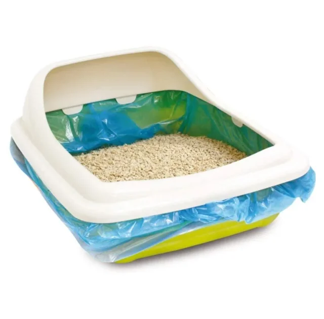 Пакет Croci для котячого туалету, з пластиковий з ручками, 14.5×23.5×23.5 см, 10 шт, ціна за уп.