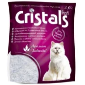 Силикагелевый наполнитель Cristals Fresh для кошачьего туалета, с ароматом лаванды, 3.6 л