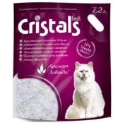 Силикагелевый наполнитель Cristals Fresh для кошачьего туалета, с ароматом лаванды, 7.2 л