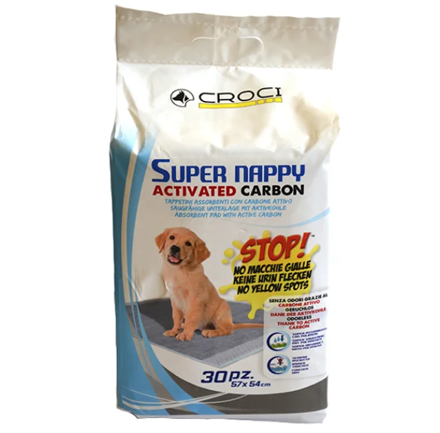 Пеленки Croci Super Nappy для собак, с активированным углем, 57×54 см, 14 шт