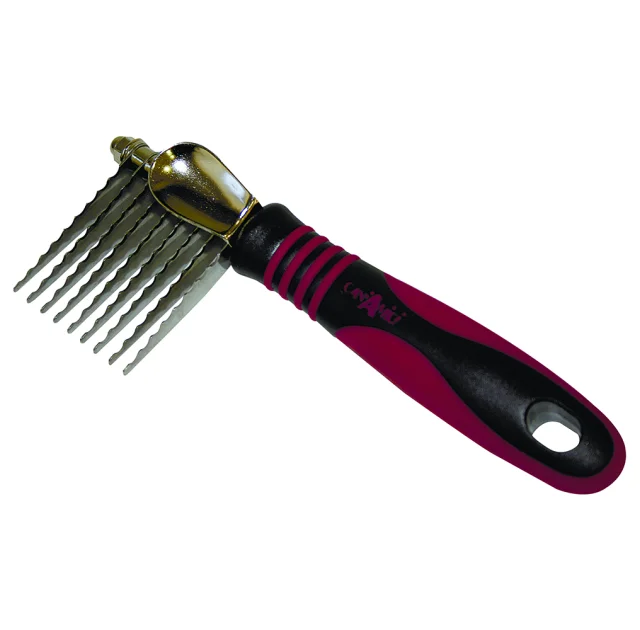 Колтунорез Croci CaniAMici для собак і котів, великий, 9 лез, 6.5×18 см