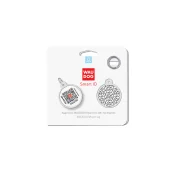 Адресник WAUDOG Smart ID з QR-паспортом, малюнок "Геометрія", діаметр 25 мм