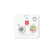 Адресник WAUDOG Smart ID з QR-паспортом, малюнок "Французький бульдог", діаметр 25 мм