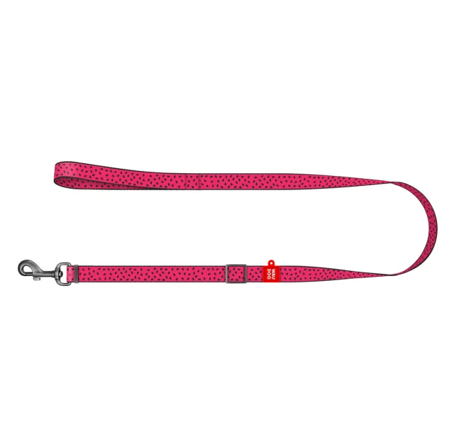 Поводок WAUDOG Nylon для собак, Арбуз, ширина 25 мм, длинна 152-183 см