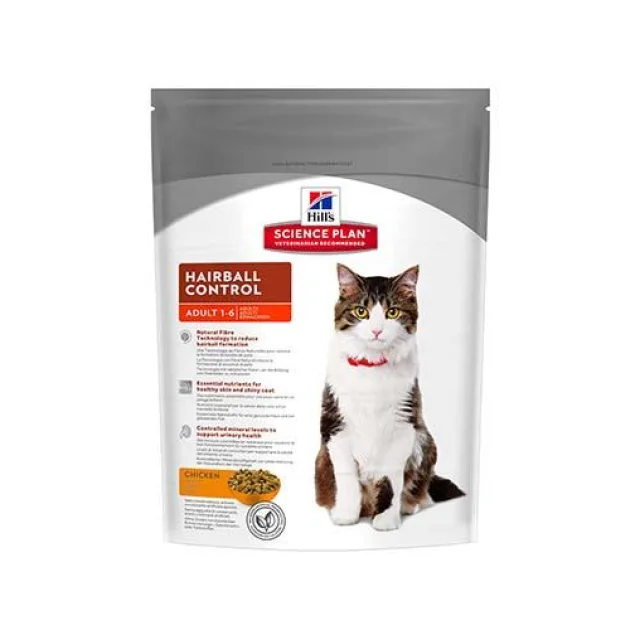 Сухой корм Hill's Science Plan Feline Adult Hairball Control для кошек, с курицей, 300 г