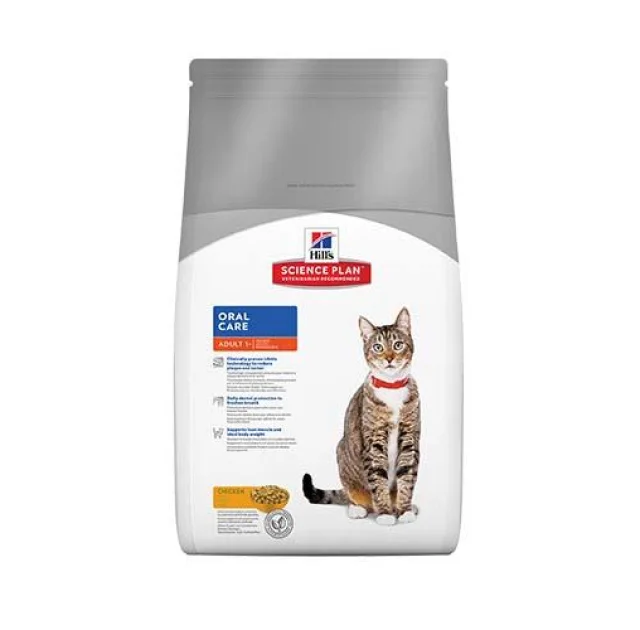 Сухой корм Hill's Science Plan Feline Adult Oral Care для кошек, с курицей, 5 кг