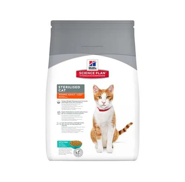 Сухой корм Hill's Science Plan Feline Young Adult Sterilised Cat для стерилизованных кошек, с тунцом, 3.5 кг