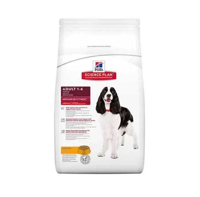 Сухий корм Hill's Science Plan Canine Adult Advanced Fitness Medium для собак середніх порід, з куркою, 12 кг