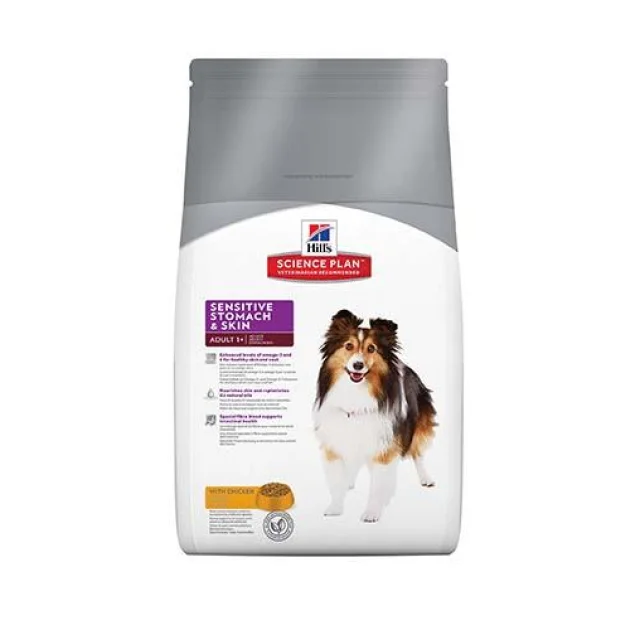 Сухий корм Hill's Science Plan Canine Adult Sensitive Stomach & Skin для собак, з куркою, 12 кг