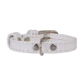 Ошейник Brilliance без украшений, для щенков и мелких собак, ширина 9 мм, длина 18-21 см, белый