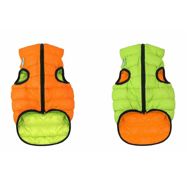 Двусторонняя куртка AiryVest XS22 для собак, оранжево-салатовая