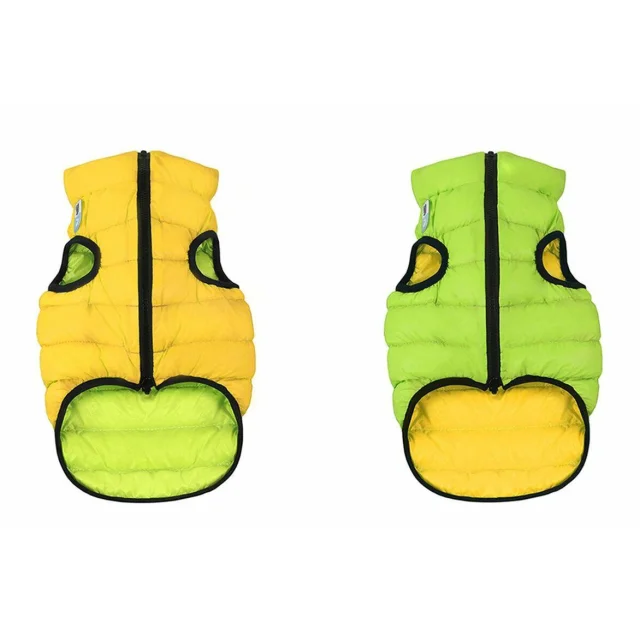 Двусторонняя куртка AiryVest XS25 для собак, салатово-желтая