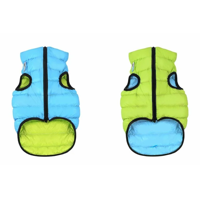 Двусторонняя куртка AiryVest M45 для собак, салатово-голубая