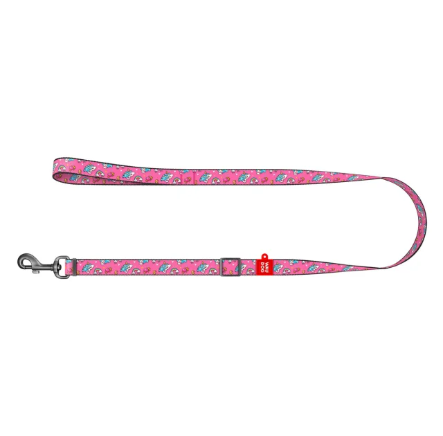 Поводок WAUDOG Nylon для собак, Единороги, ширина 20 мм, длинна 152-183 см