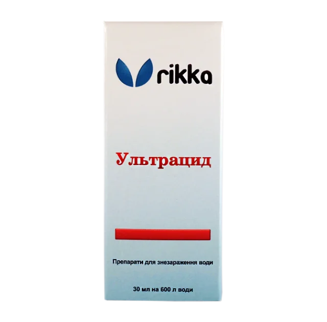 Засіб Rikka Ультрацід проти захворювань декоративних риб в прісноводних акваріумах, 30 мл (D-181)