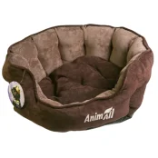 Лежак AnimAll Royal Velours Chocolate для котів і собак, 53×47×21 см Лежак AnimAll Royal Velours Chocolate для котів і собак, 53×47×21 см