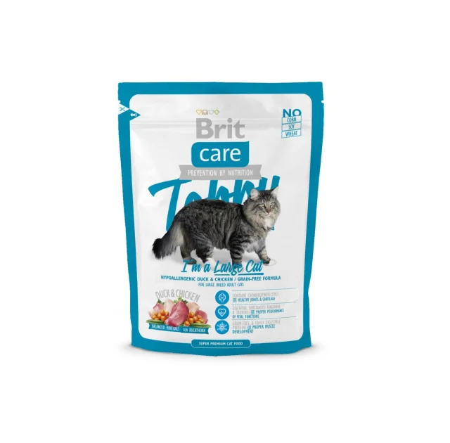 Сухой корм Brit Care Cat Tobby I am a Large Cat, для кошек крупных пород, 0.4 кг
