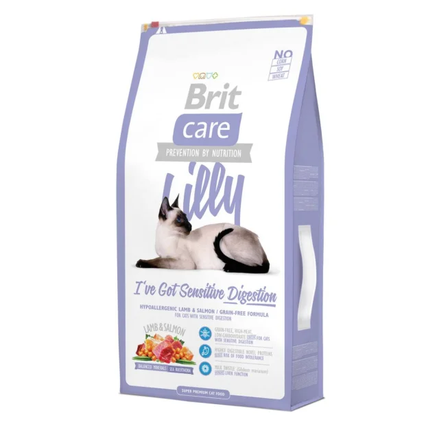 Сухой корм Brit Care Cat Lilly I have Sensitive Digestion, для кошек, 7 кг