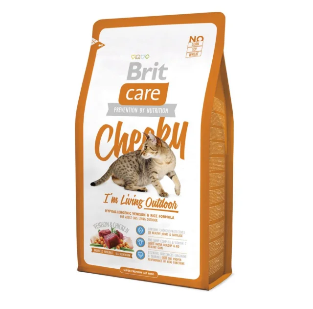 Сухой корм Brit Care Cat Cheeky I am Living Outdoor, для кошек живущих на улице, 2 кг