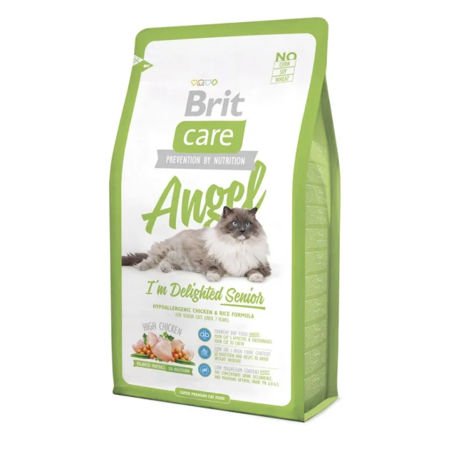 Сухой корм Brit Care Cat Angel I am Delighted Senior, для пожилых кошек, 2 кг