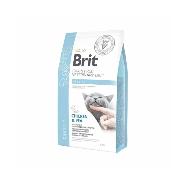 Сухой корм Brit GF Veterinary Diets Cat Obesity, для взрослых кошек, 2 кг