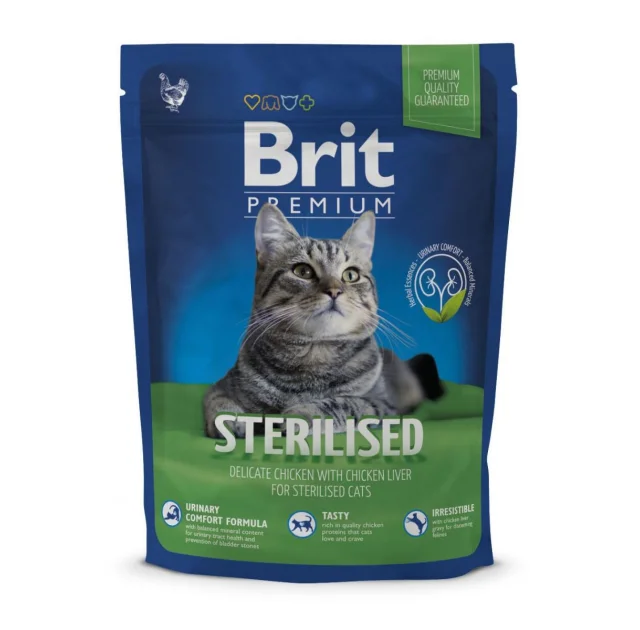 Сухой корм Brit Premium Cat Sterilized, для стерилизованных кошек, 0.3 кг