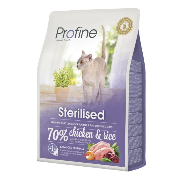 Сухой корм Profine Cat Sterilised, для стерилизованных кошек, с курицей и рисом, 2 кг