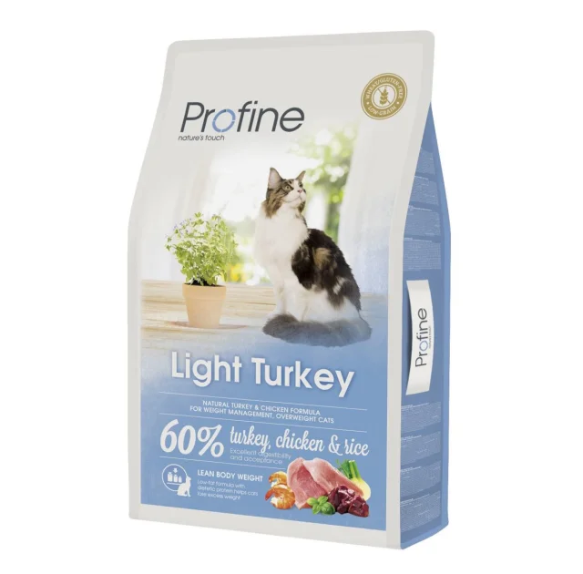 Сухой корм Profine Cat Light, для кошек, с индейкой, 10 кг