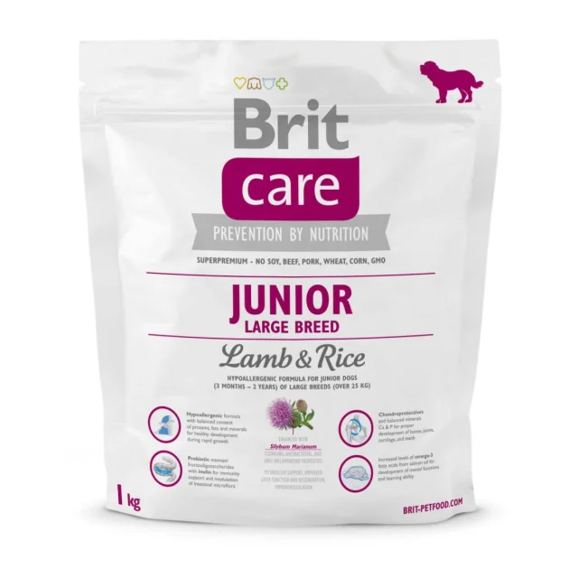 Сухий корм Brit Care Junior Large Breed Lamb & Rice, для цуценят гігантських порід, 1 кг