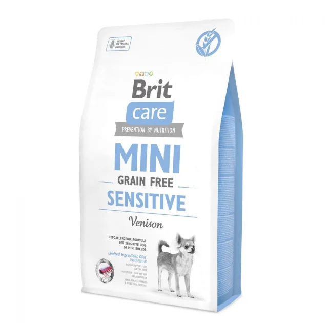 Сухой корм Brit Care GF Mini Sensitive, для собак малых пород с чувствительным пищеварением, 2 кг