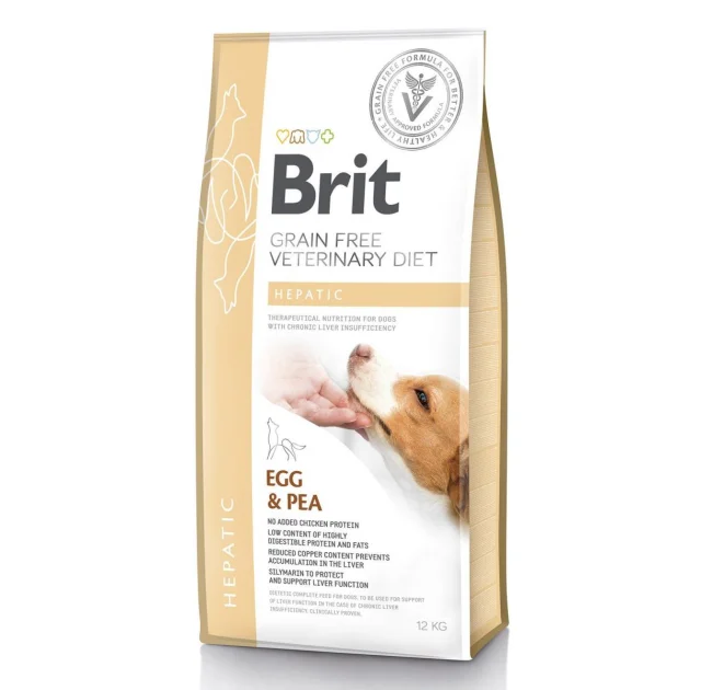 Сухой корм Brit GF VetDiets Dog Hepatic, при болезни печени, для собак, 12 кг