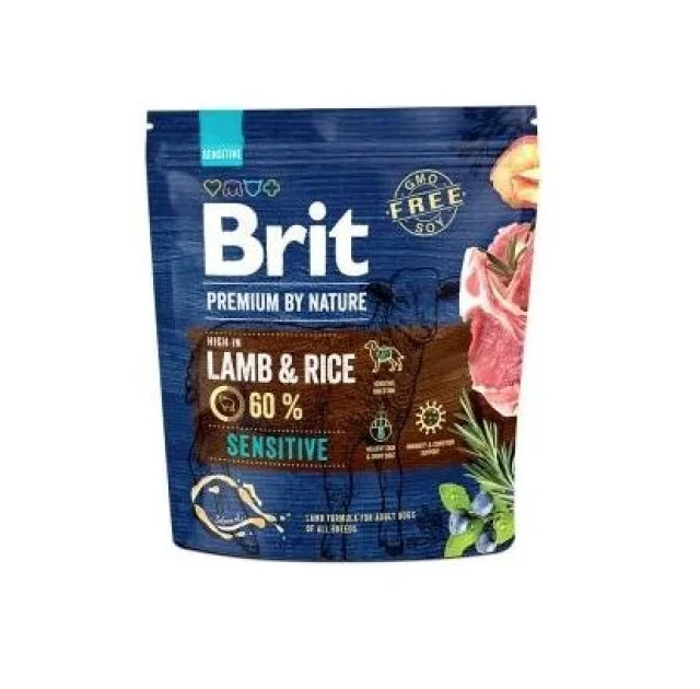 Сухий корм Brit Premium Dog Sensitive Lamb, для собак, 1 кг