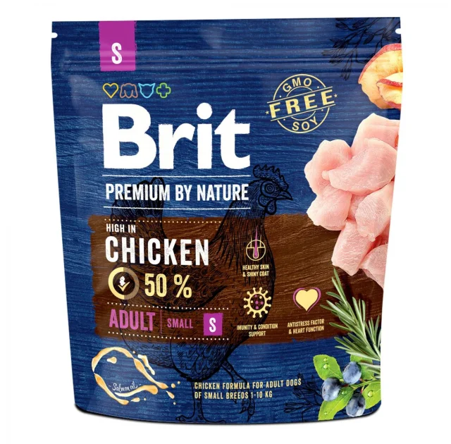 Сухий корм Brit Premium Dog Adult S, для собак малих порід, 1 кг