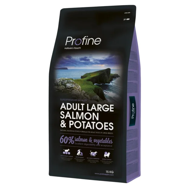 Сухой корм Profine Adult Large Breed Salmon, для собак крупных пород, 15 кг