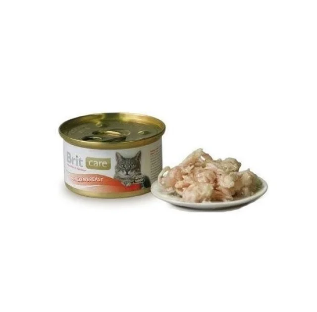 Консерва Brit Care Cat, для кошек, куриная грудка, 80 г