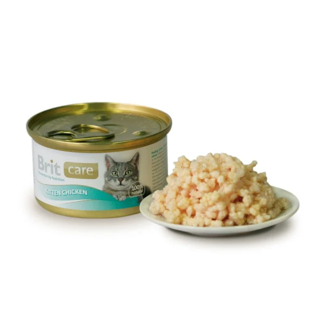 Консерва Brit Care Cat, для котят, курица, 80 г