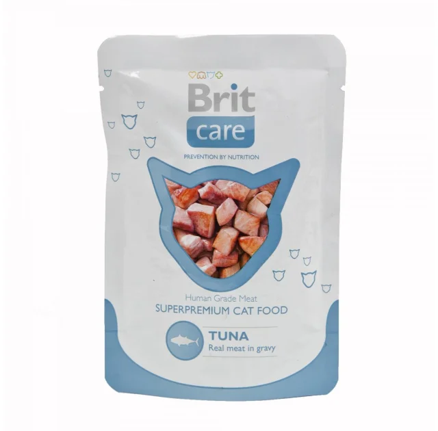 Влажный корм Brit Care Cat, для кошек, с тунцом, 80 г