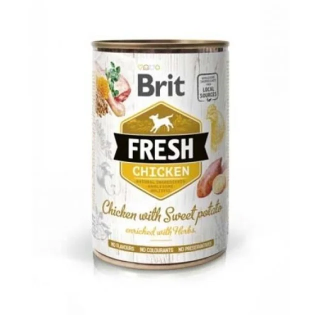 Консерва Brit Fresh Chicken / Sweet Potato, для собак, з куркою і бататом, 400 г