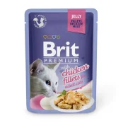 Влажный корм Brit Premium Cat, для кошек, филе курицы в желе, 85 г