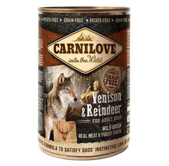 Консерва Carnilove Dog, для собак, северный олень, 400 г