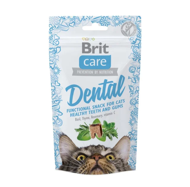 Ласощі Brit Care Dental, для кішок, з індичкою, 50 г
