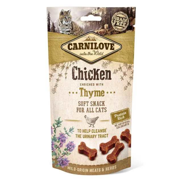Ласощі Carnilove Cat Semi Moist Snack, для кішок, курка, чебрець, 50 г