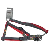 Набор шлейка и поводок AnimAll Denim, красный 1×120 см/1×28-38 см