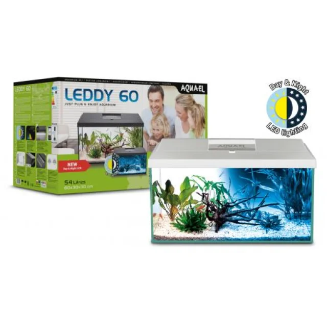 Акваріумний комплект AQUA EL LEDDY DAY & NIGHT білий, 60 × 30 × 30 см, 54 л
