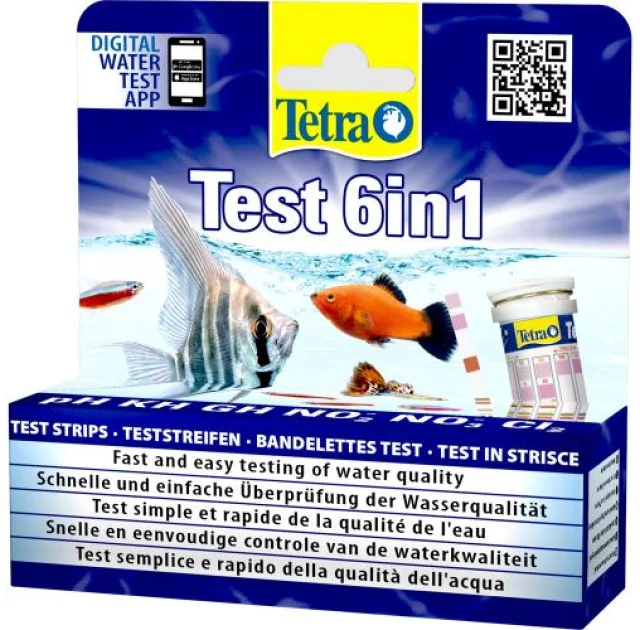 Тест воды в аквариуме Tetra Test 6 in1, 10 шт