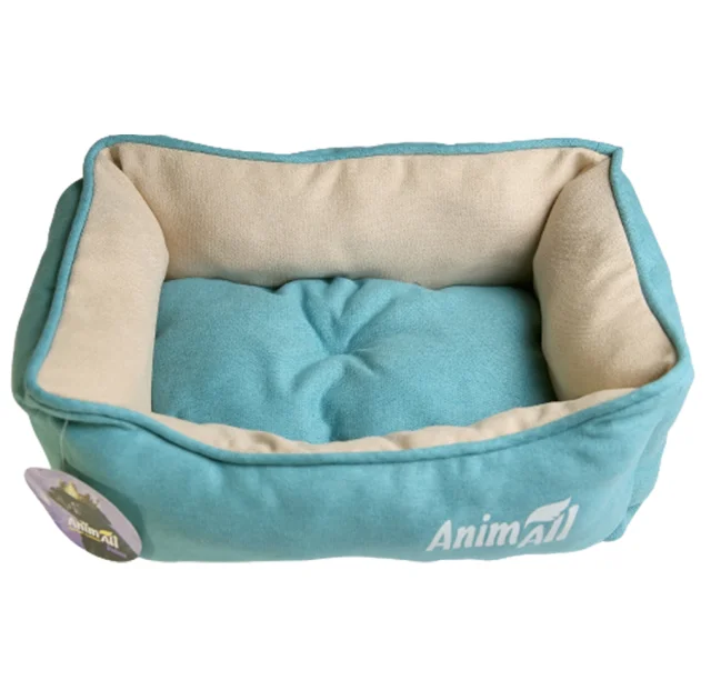 Лежанка AnimAll Nena Velours Breeze, бежево-бирюзовый, 45×35×16